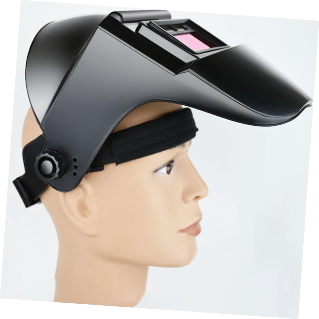 HOMSFOU Maschera per Saldatura Automatico Oscuramento Lcd Leggera in PC Nero Protezione Viso per Lavori di Saldatura