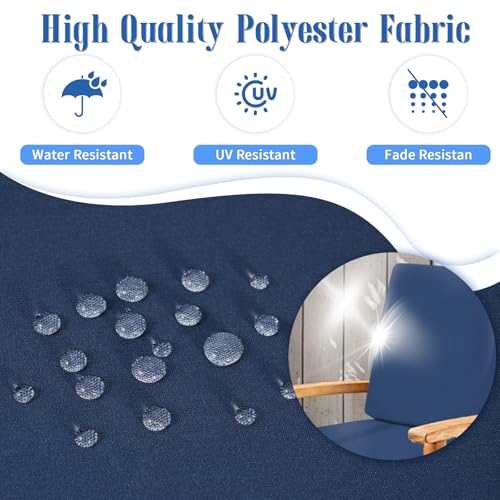 Image of Deep Seat Patio Cushions Set of 2, 24x24 Inch Waterproof & Fade Resistant Outdoor Chair Cushions, Thick Padded Replacement Sofa Cushions for Garden Yard Furniture
