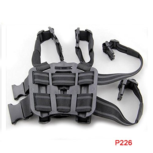 H World EU Tactical Thigh Right Leg Holster with Magazine Torch Pouch SIG SAUER P226 P228 P229 (Black) - Image 4