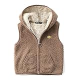 Happy Cherry Toddler Babys Classic Fit Sleeveless Full-Zip Soft Fleece Vest with Pockets Coffee 1-2T