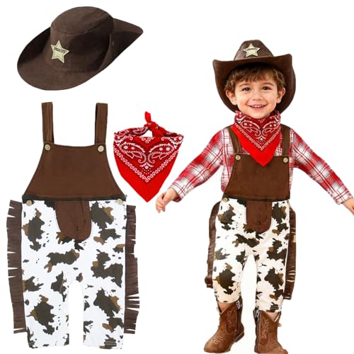 Déguisement cowboy enfant pour fête de Carnaval et Halloween de 3 mois à 3 ans