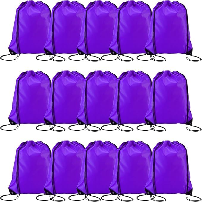 25 Drawstring Bags Backpack - Party Gift Bags & Sports String Bag for Gym, School, Travel Storage Organization
