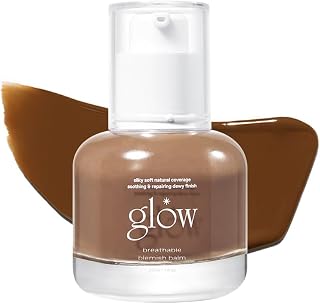 glow breathable blemish balm #brown : cruelty-free & artificial fragrance-free, essential oil-free, gluten-free, lightweight & hydrating bb cream that feels like skincare, 1 Fl Oz