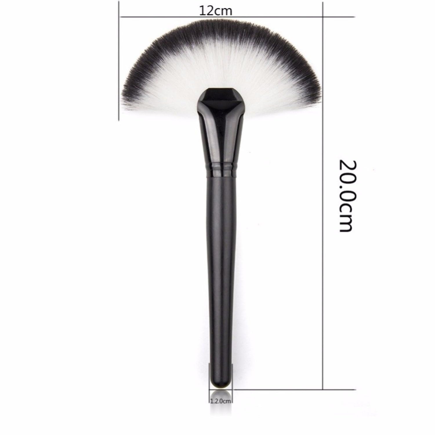 Keli Fan Brush for Makeup – Professional Soft Synthetic Bristles Highlighting, Foundation and Contour Brush for Face, loose Powder, Bronzer & Highlighter – Soft Bristles for Flawless Blending Finish