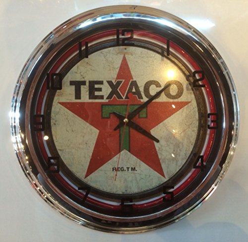 ネオン時計 テキサコ ＴＥＸＡＣＯ Ｎｅｏｎ 赤 レッド [並行輸入品]