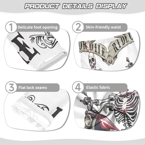 Bolaz Toddler Girls Leggings Printed Yoga Pants Leggings Skeleton Riding A Motorcycle for Kids3