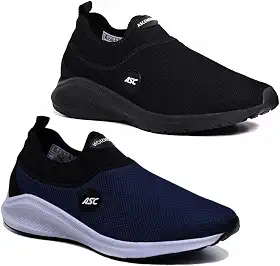 Kit 2 Pares Tênis Ortopédico Unissex Ascension | Estilo Meia, Sem Cadarço – Leve, Confortável, Calce Fácil | Para Caminhada, Academia e Uso Diário