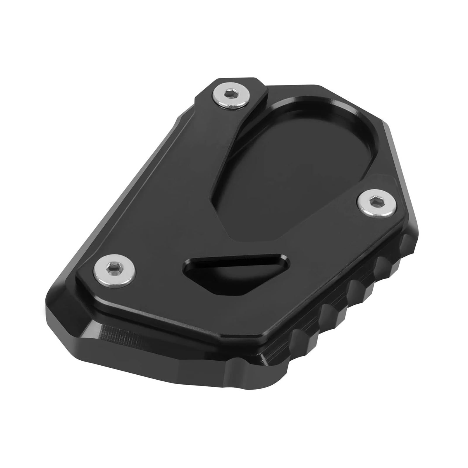 Plaque d'extension béquille pour Suzuki Vstrom 800DE finition noir CNC