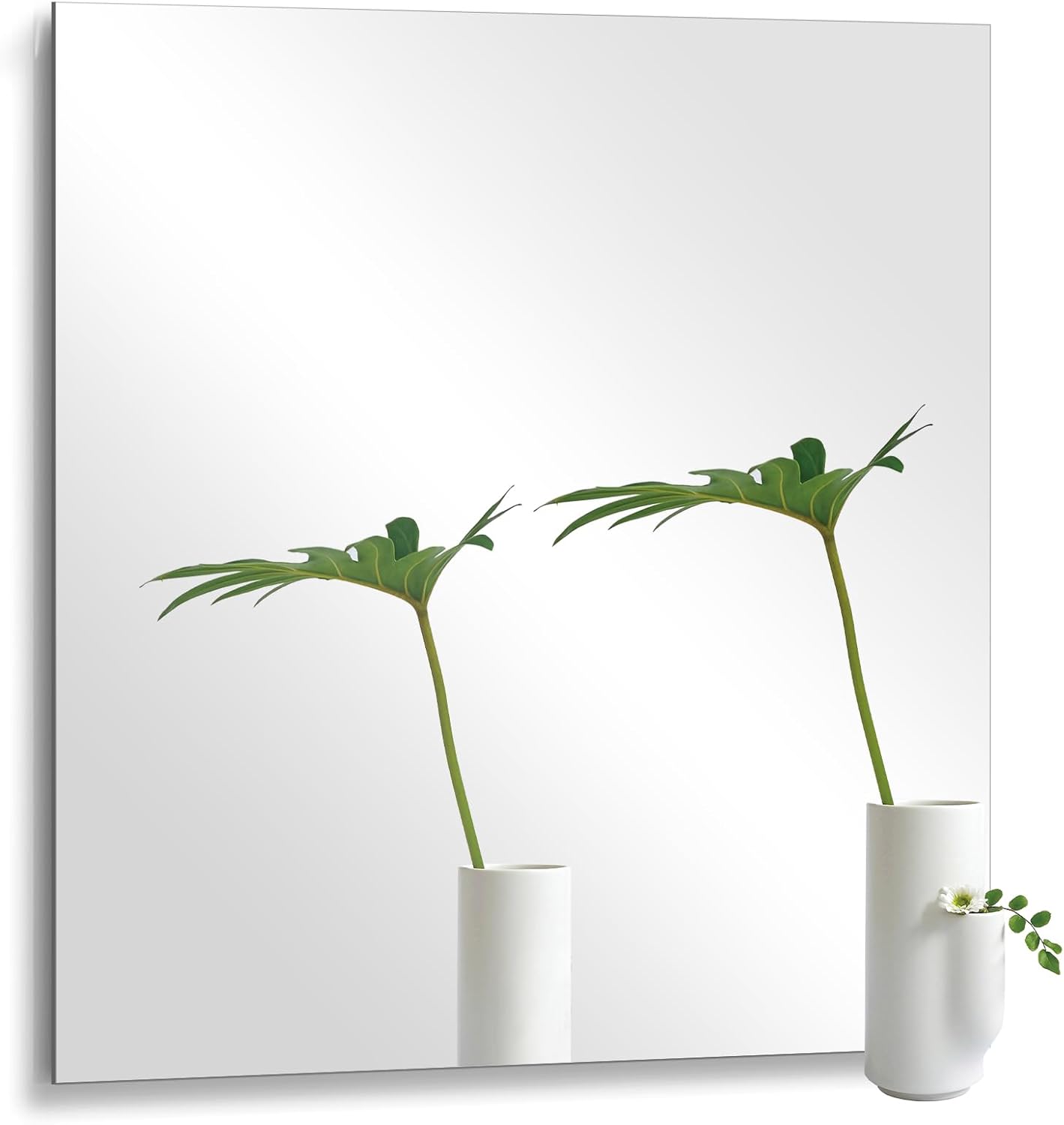 20x20 in Glass Wall Mirror for Bathroom Sink, 1Pcs HD Frameless Decorative Wall Mounted Mirror Tile for Bedroom, Vanity, Living Room, Entryway, Over Sink, Door, Home Gym, Wall Decor