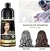 Herbishh Dark Brown 3 in 1 Hair Dye Shampoo 500 ML + Travel Size Dye Shampoo pack of 10, 30 ML Each - Champu Para Canas Muje