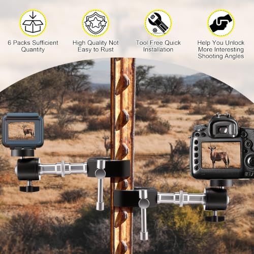 Image of 6Pcs T Post Trail Camera Mounts, Trail Camera Mounting Bracket