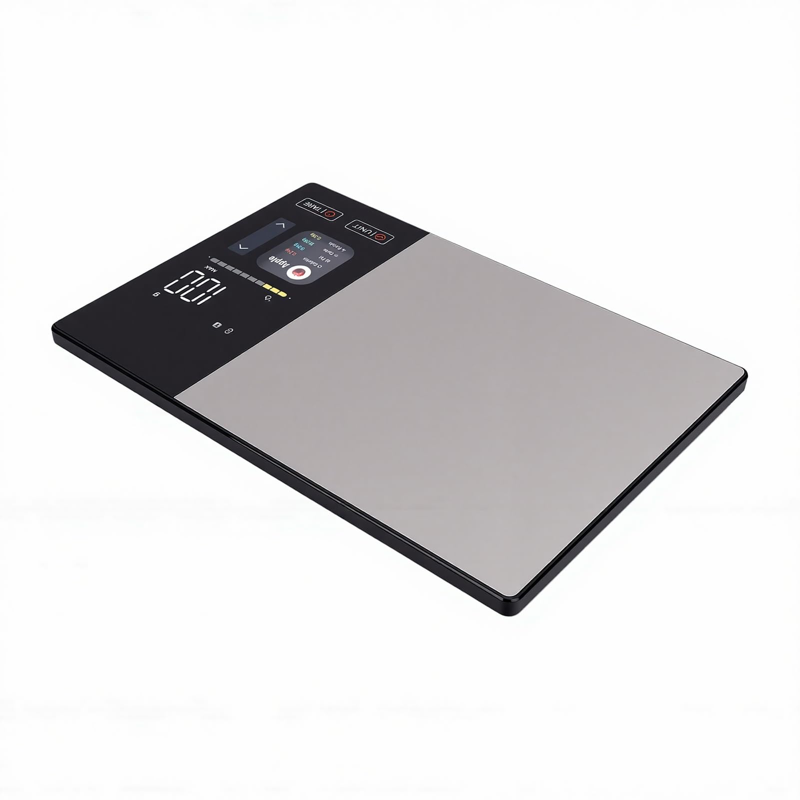 Bewinner Báscula Digital de Cocina para Alimentos de Acero Inoxidable de Alta Precisión para Hornear, Cocinar, Seguimiento de Nutrición - Pantalla LCD, Diseño Portátil para Fitness y Pérdida de