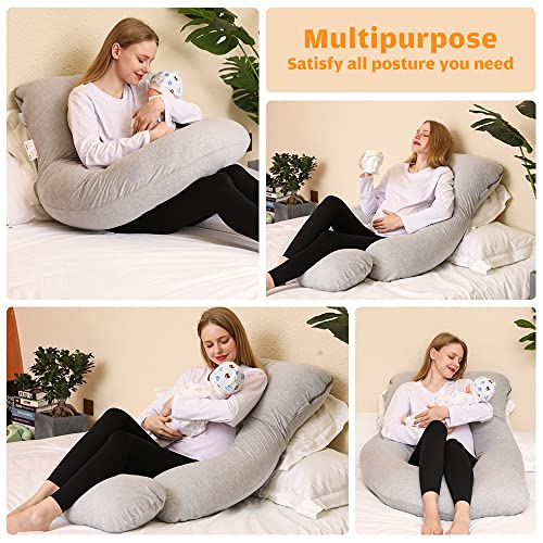 Image of Chilling Home Pregnancy Pillows, U Shaped Full Body Pillow for Pregnancy 58 inch Maternity Pillow for Pregnant Women, Pregnancy Must Haves Cooling Pregnancy Pillows for Sleeping