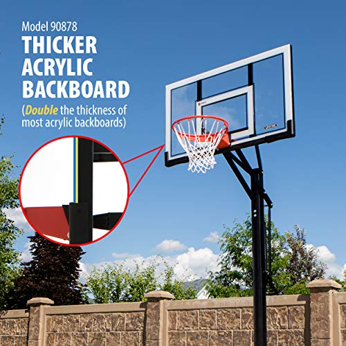 Lifetime 90878 Adjustable In-Ground Basketball Hoop (54-Inch Acrylic) Clear thumb #8