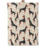 Aonimonis Elegant Doberman Throw Blanket Gifts for Women Adults Girls, Soft Fuzzy Warm Cozy Flannel Blankets for Bedroom, Travel, Couch, Home Decor 50x60 in