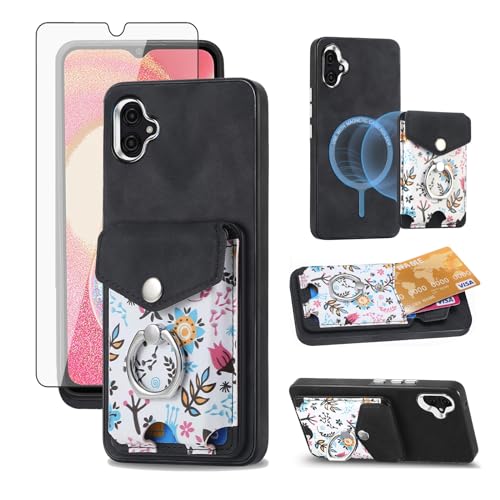 Protection Samsung Galaxy A04e premium fine avec anneau et porte-monnaie