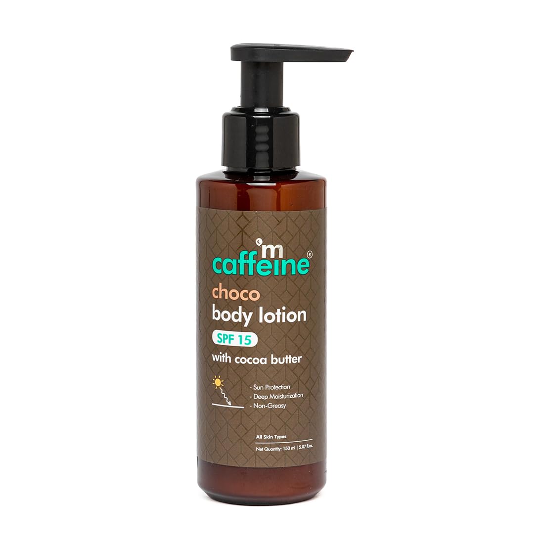 mCaffeine Deep Moisturizing Choco Body Lotion with SPF for Sun Protection | All Season Moisturizer for Body with Cocoa Butter & Shea Butter |…