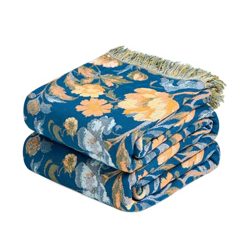 Image of LUTBM Boho Throw Blanket for Bed 60 inchx80 inch, All Season Cotton Couch Blankets