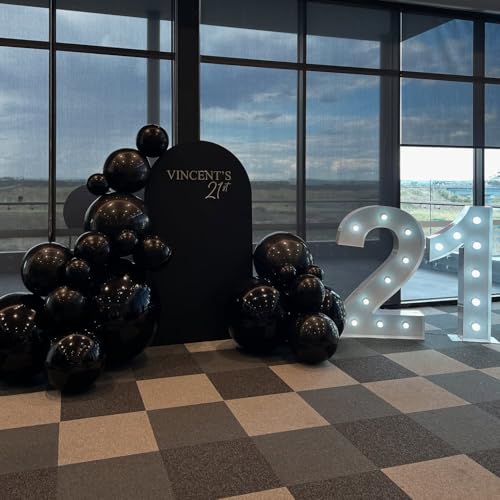 Image of 36 Inch Black Balloons - 9Pcs Giant Black Balloons Jumbo Large Thick Big Latex Balloons for Birthday Baby Shower Wedding Anniversary Graduation Photo Shoot Christmas New Year Party Decorations