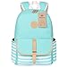 Bluboon Canvas Bookbags School Backpack Laptop Schoolbag for Teens Girls High School (Water Bule 3 in 1)
