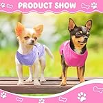 4 Pieces Dog Clothes for Small Dogs Girl Summer Soft Puppy Clothes Cute Chihuahua Teacup Dog Clothes Female Dog Shirts Breathable Pet Clothing Pink Girl Dog Clothes (XX-Small) - Image 4