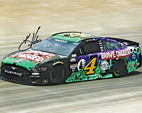 2021 Kevin Harvick Nashville Grave Digger NASCAR Signed Auto 8x10 Photo COA #1 - Autographed NASCAR Photos