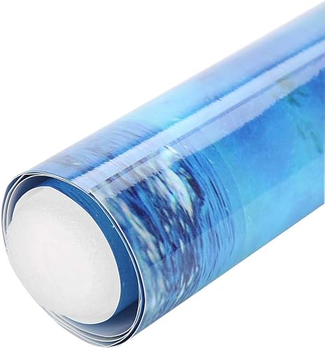 Miniatura 7 de Zerodis Póster adhesivo de PVC con fondo de peces de acuario, papel tapiz de paisaje, decoración de coral subacuático (29.9 x 11.8 in)