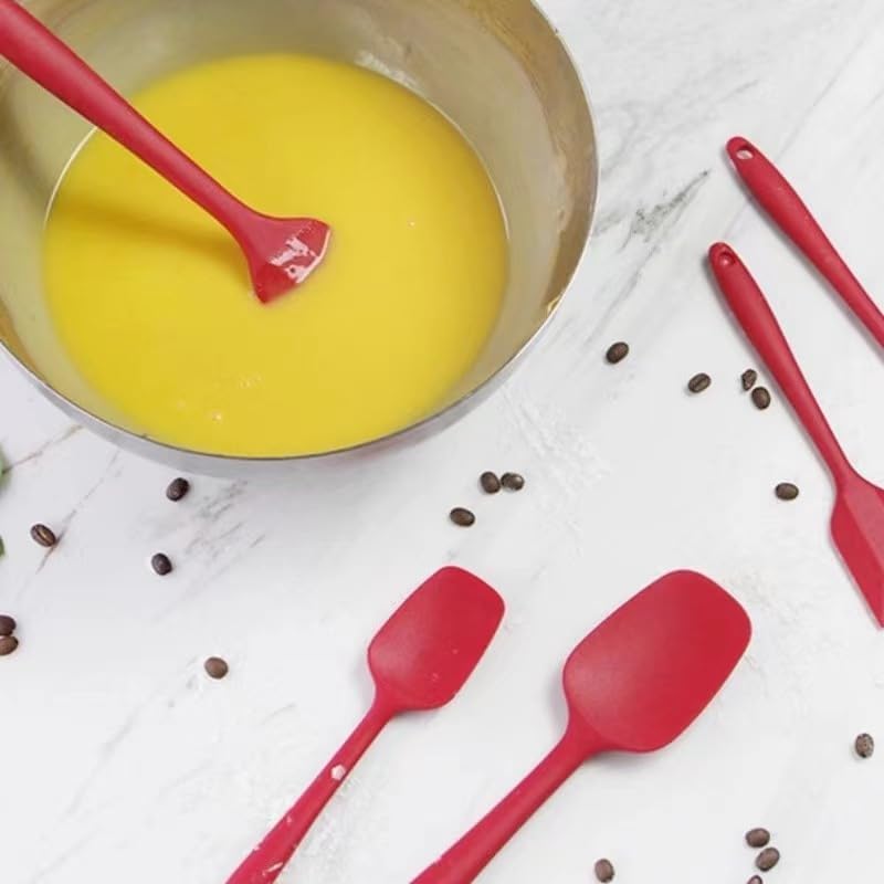 Miniatura 7 de Juego de 6 espátulas de silicona resistentes al calor, espátulas de goma de grado alimenticio para utensilios de cocina antiadherentes para hornear