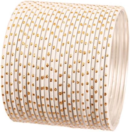 Touchstone Indian Bollywood Pretty Fashion Golden Dots Gorgeous Vintage Textured Color Attractive Designer Jewelry Bangle Bracelets for Women.