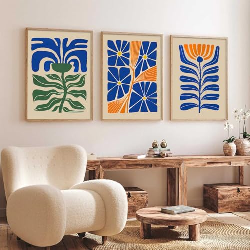 Image of kotart Boho Art Home Decoration Paintings With Frame For Living Room Bed Room Hotel Wall Decor Digital Reprint Set of 3 (13X17 inch)