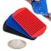 Hinxin3Pack160 Grid Mini Silicone Ice Cube Tray - Flexible Stackable Mini Whiskey Juice Salad Ice Cube Mold, Kitchen Bar Party Drink Chocolate Mold (Red + Blue + Black).