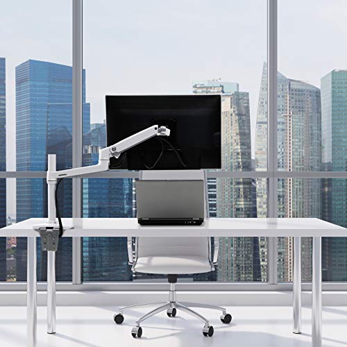 Image of Ergotron - LX Monitor Arm, Single Monitor Desk Mount - fits Flat Curved Ultrawide Computer Monitors up to 34 Inches, 7 to 25 lbs, VESA 75x75mm or 100x100mm - Tall Pole, White