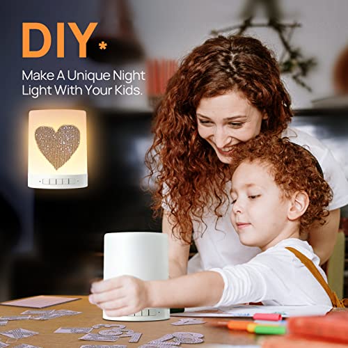 Night Light Bluetooth Speaker, Diy Touch Control Bedside Lamp Dimmable Multi-Color Changing, Tws Table Lamp For Bedroom, Best Birthday Gift Ideas For 10 11 12 13 14 Year Old Teenage Girls/Boys #TOP7