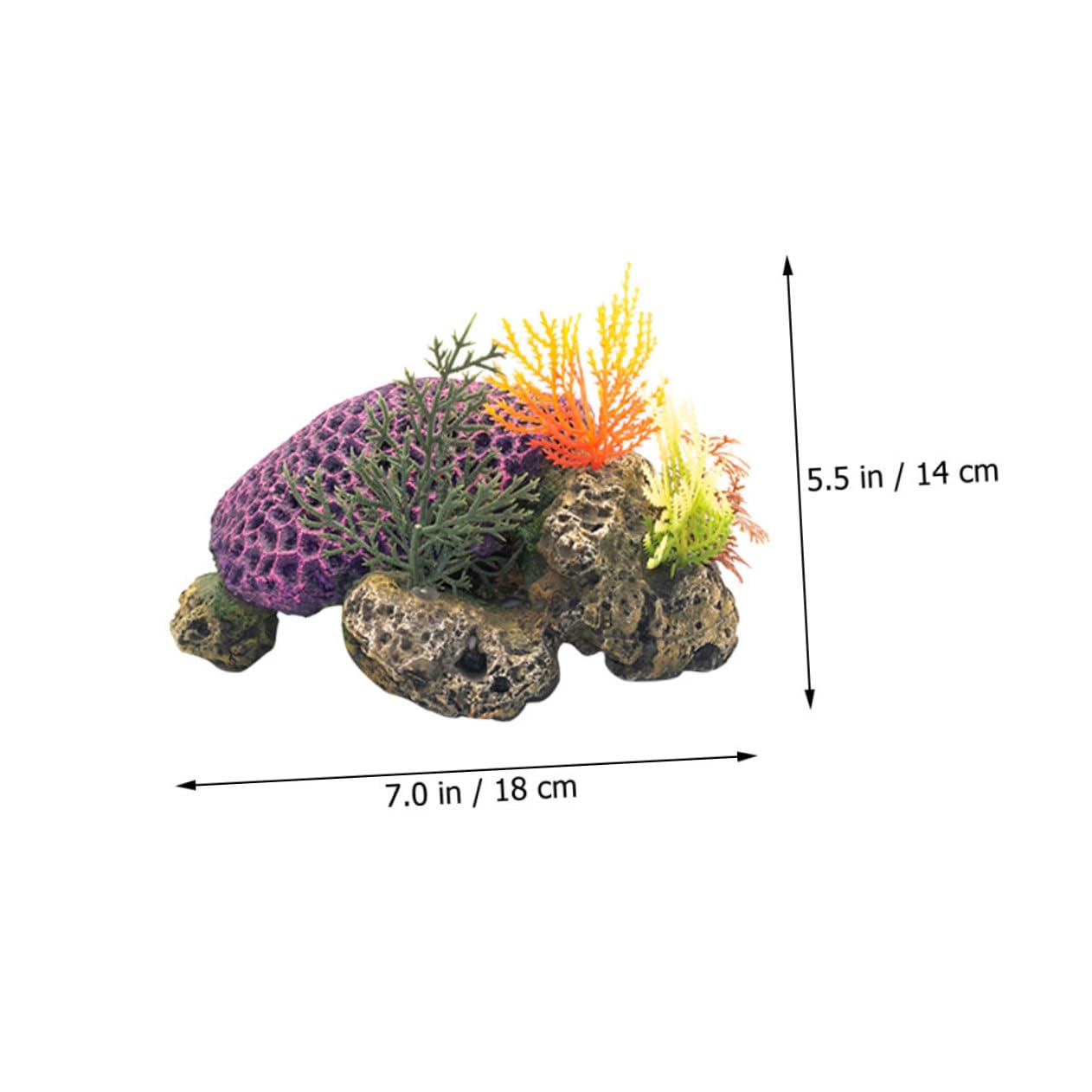 SUPVOX Coral Reef for Aquarium Fish Tank Decor Turtle Design Aquarium Ornament Coral Plug Fish Tank Decor Plants
