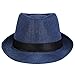 KYEYGWO Chapeau Fedora en feutre pour homme et femme Trilby Snap large bord Style vintage, bleu, Taille Unique