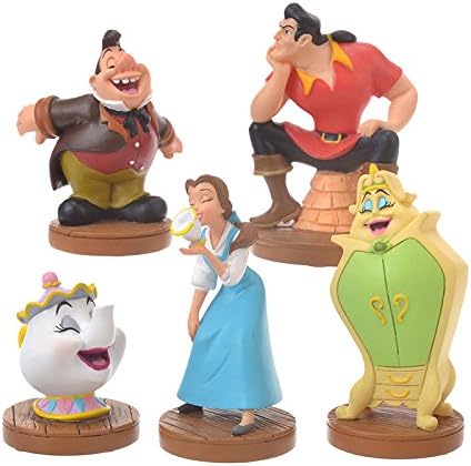 Amazon ディズニーストア 公式 フィギュアセット ベル チップ ポット夫人 ワードローブ ガストン ル フウ Good Laugh フィギュア ドール 通販