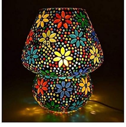 SR LIGHTING HOUSE Glass Table Lamp, Multicolour, Pack of 1