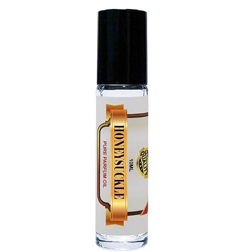 Aceite de perfume de madreselva en rollo para mujeres botella enrollable de 0.3 fl oz (0.3 fl oz), fragancia floral fresca de grado premium