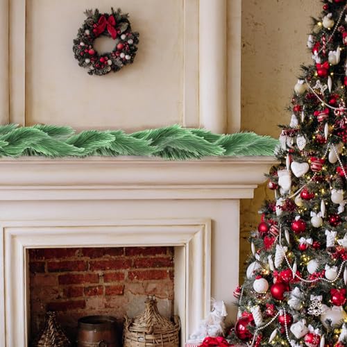 Wilson-Artificial-Mountain-Pine-Deluxe-Garland-9-Feet-Artificial-Greenery-Garland-for-Table-Mantle-Wall-Indoor-Outdoor-Christmas-Decorations Wilson Artificial Mountain Pine Deluxe Garland 9 Feet Artificial Greenery Garland for Table Mantle Wall Indoor Outdoor Christmas Decorations