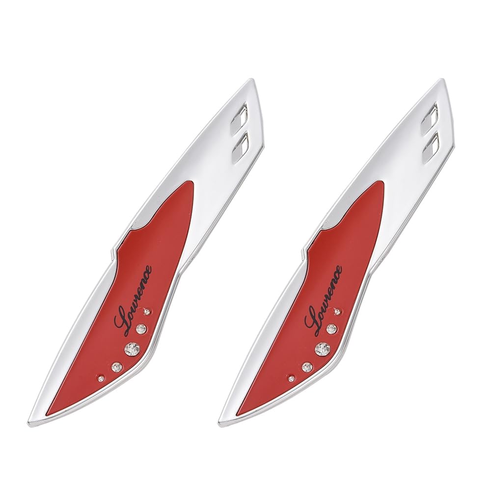 AuMoHall 1 Pair Car Windscreen Wiper Stand Windshield Wiper Wing Blade Spoiler Pressure Tablets, Red Silver