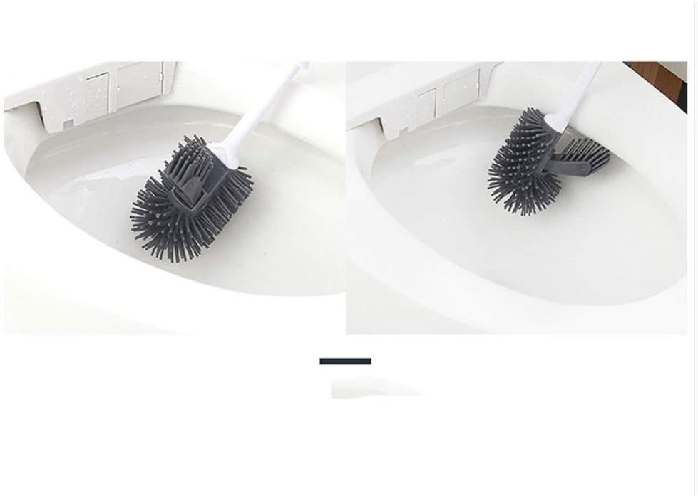 Toilet Brush,Toilet Bowl Brush Holder Set,Toilet Brush and Bracket Toilet Brush Set Lower Edge Lip Brush and Bathroom Storage Rack
