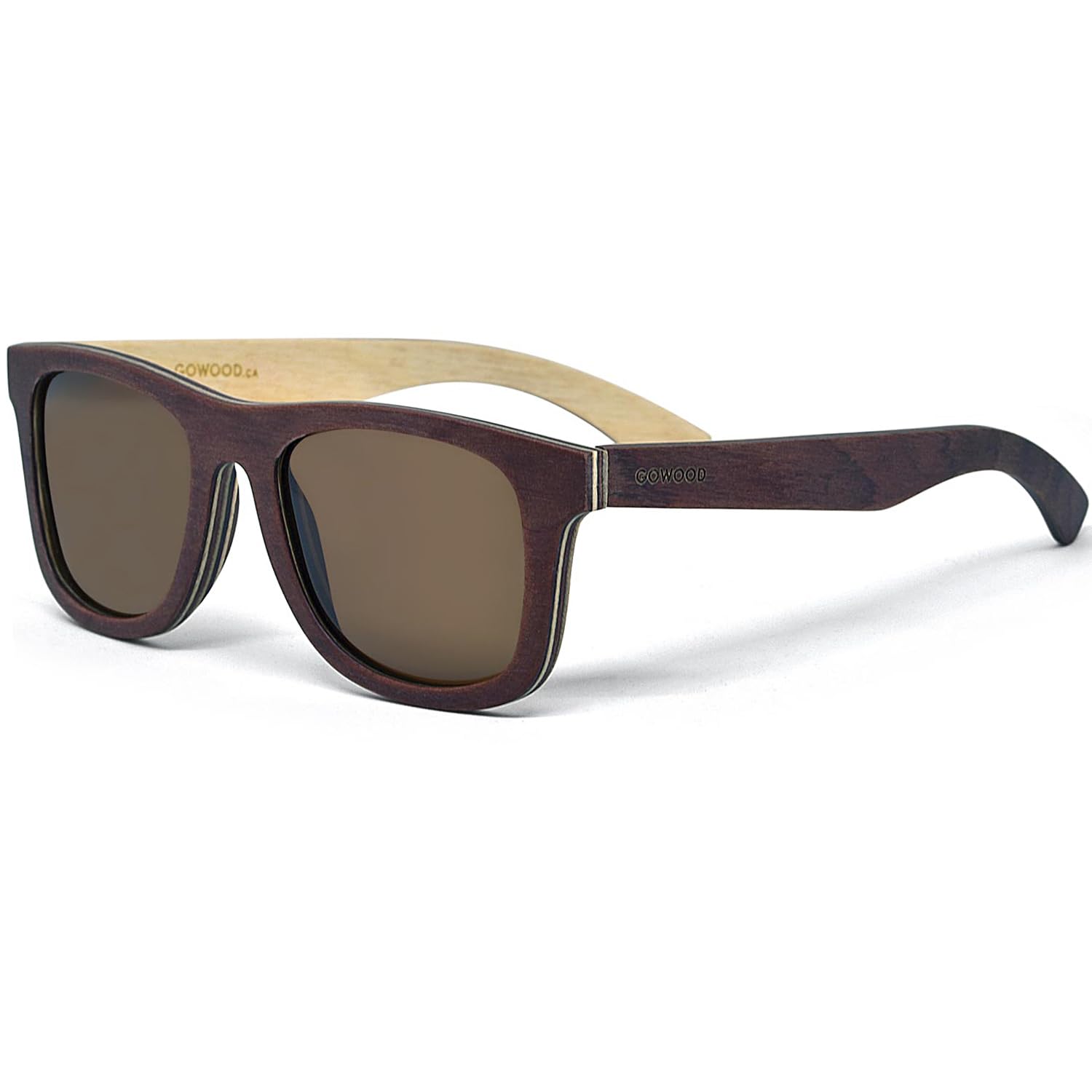 GOWOOD Gafas de sol clásicas de madera de arce hombre y mujer | Gafas de sol oscuras con lentes polarizadas Protección UV400