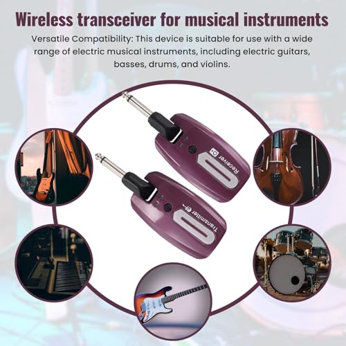 Sistema inalámbrico de guitarra USB recargable transmisor y receptor inalámbrico para guitarra eléctrica, sistema inalámbrico para guitarra, C miniatura 5