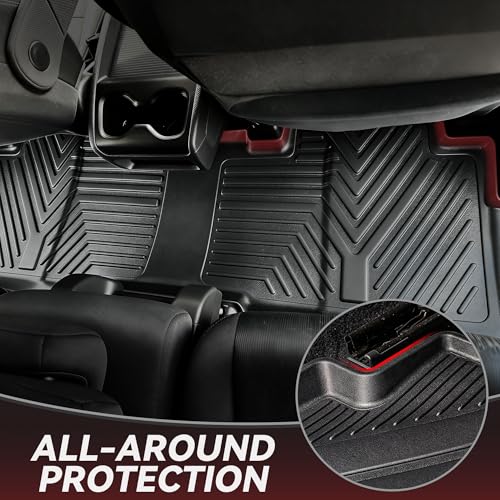Image of YITAMOTOR Floor Mats Fit for 2026-2023 Honda CR-V (Gasoline /Hybrid /e:FCEV) | With Cargo Mat (Upper Position) | All Weather Protection TPE Custom Fit for CRV Floor Liners