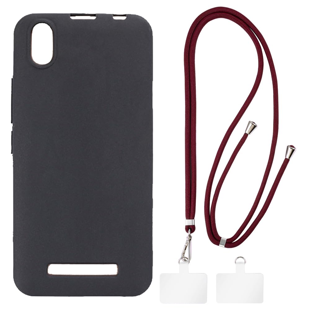 Shantime Leagoo Z10 Case + Universal Mobile Phone Lanyards, Neck/Crossbody Soft Strap Silicone TPU Cover Bumper Shell for Leagoo Z10 (5”)