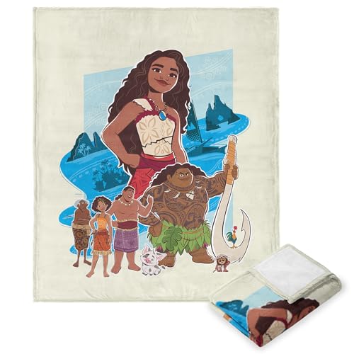 Disney Moana 2, Moana and Friends, Silk Touch Throw Blanket, 50 x 60 Inches