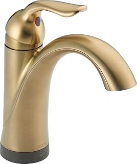 Grifo Delta 538T-CZ-DST Lahara sola manija baño grifo con Touch2O. xt tecnología, champán bronce