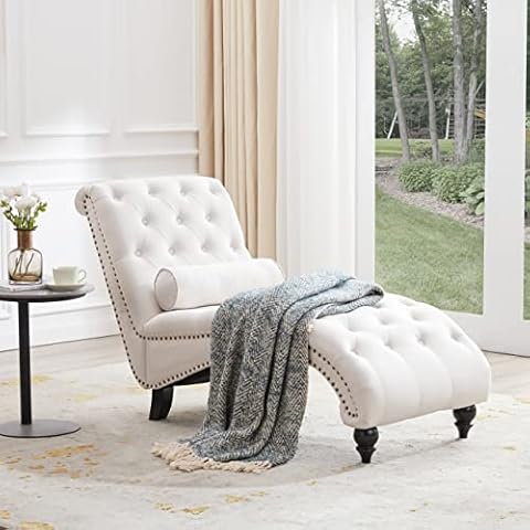 Iroomy Button-Tufted Chaise Lounge Cover