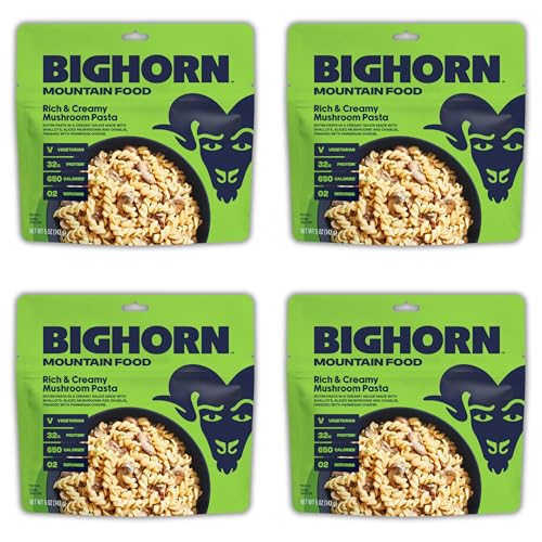 BIGHORN Mountain Food Vegetarian Creamy Mushroom Pasta - contains 4