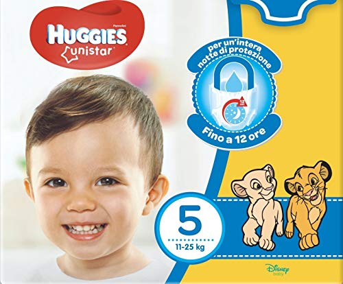 Huggies Unistar Pannolini, Taglia 5 (11-19 Kg), 4 Confezioni Da 16 [64 Pannolini]